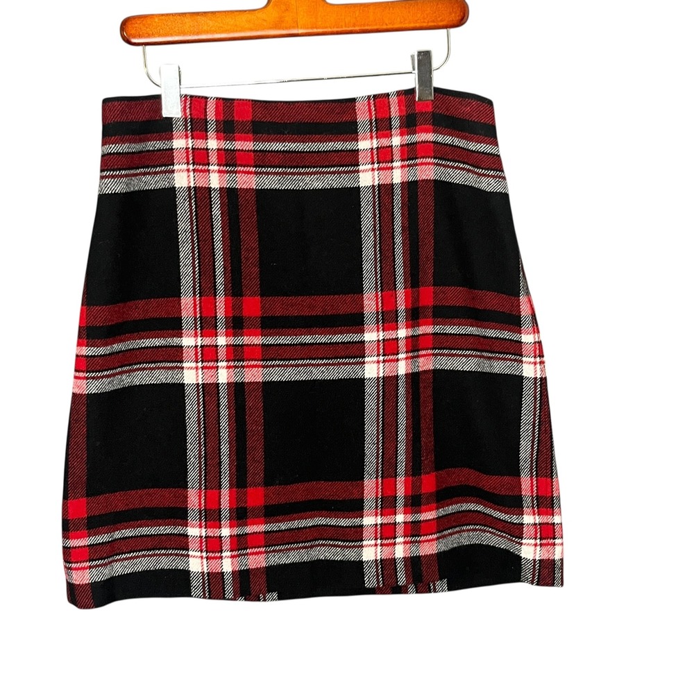 Talbots‎ Petite Tartan Plaid Mini Skirt Wool Blend Sz 8P Preppy Classic Academia